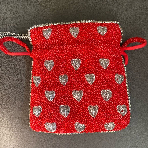 Zara mini beaded hearts bucket bag rare - Picture 6 of 9